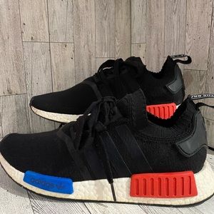 Adidas Men NMD R1 Primeknit OG black/red/blue